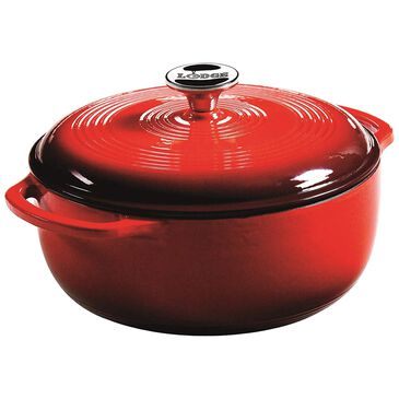Lodge 4.5 Quart Enameled Dutch Oven in Red, , large