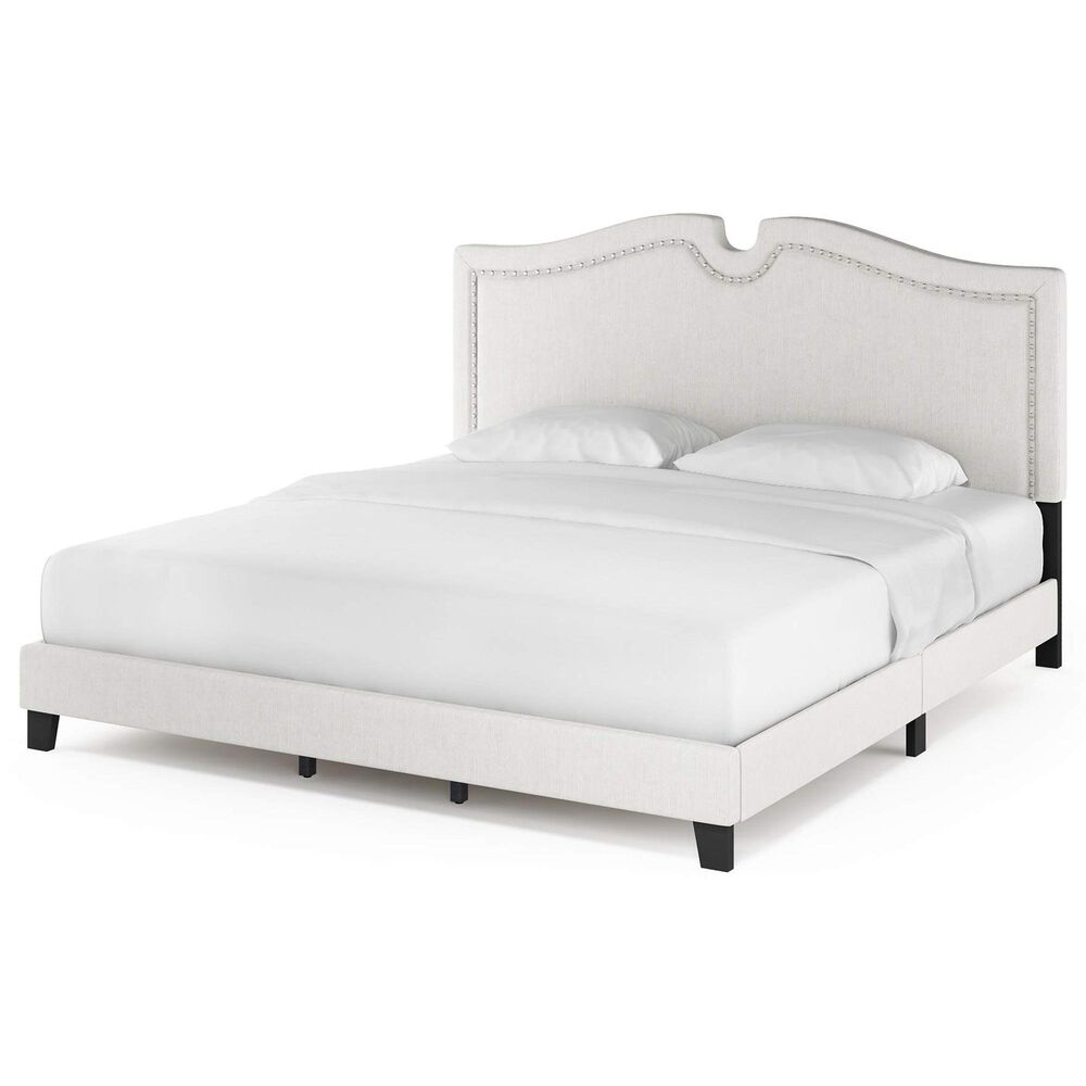 HOMLUX Davina King Platform Bed Frame in Gray, , large