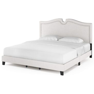 HOMLUX Davina King Platform Bed Frame in Gray, , large