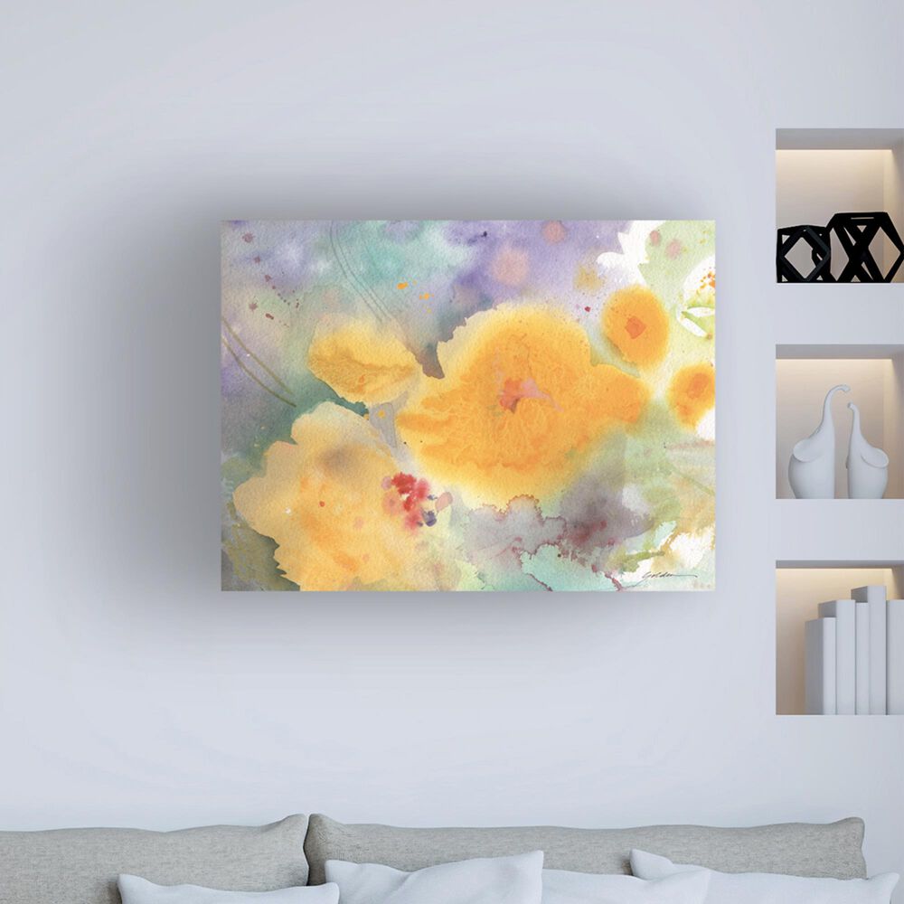 Timberlake Sheila Golden Night Blooms 18 x 24 Canvas Art