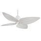 Minka-Aire Gauguin 52" Indoor/Outdoor Ceiling Fan with LED Light in Flat White, , large