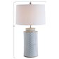 Creative Coop Marley Table Lamp in Indigo and White, , large