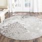 Safavieh Adirondack ADR114B-4R 4" x 4"  Silver/Ivory Round Rug, , large