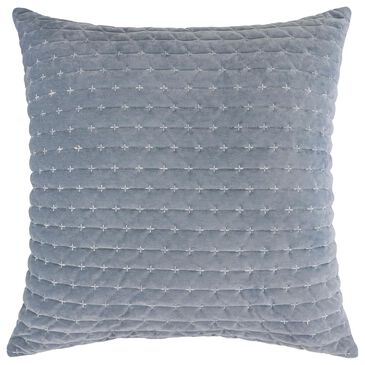 Levtex Velvet Stitch 20" Square Throw Pillow in Chambray, , large
