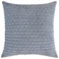 Levtex Velvet Stitch 20" Square Throw Pillow in Chambray, , large