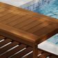 HOMLUX Patio Coffee Table with Shelf in Teak Oil, , large