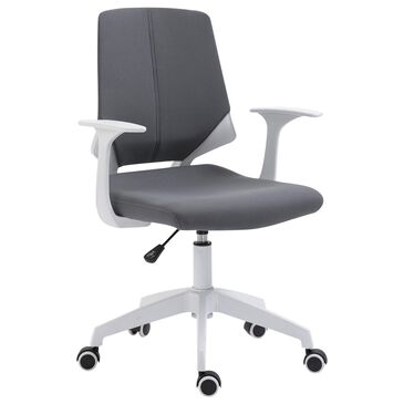 Rta Products Mid Back Office Chair with Grey Cushion, , large