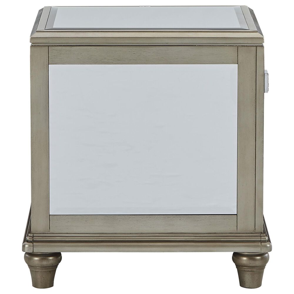 Ashley Chevanna End Table in Metallic Silvertone, , large