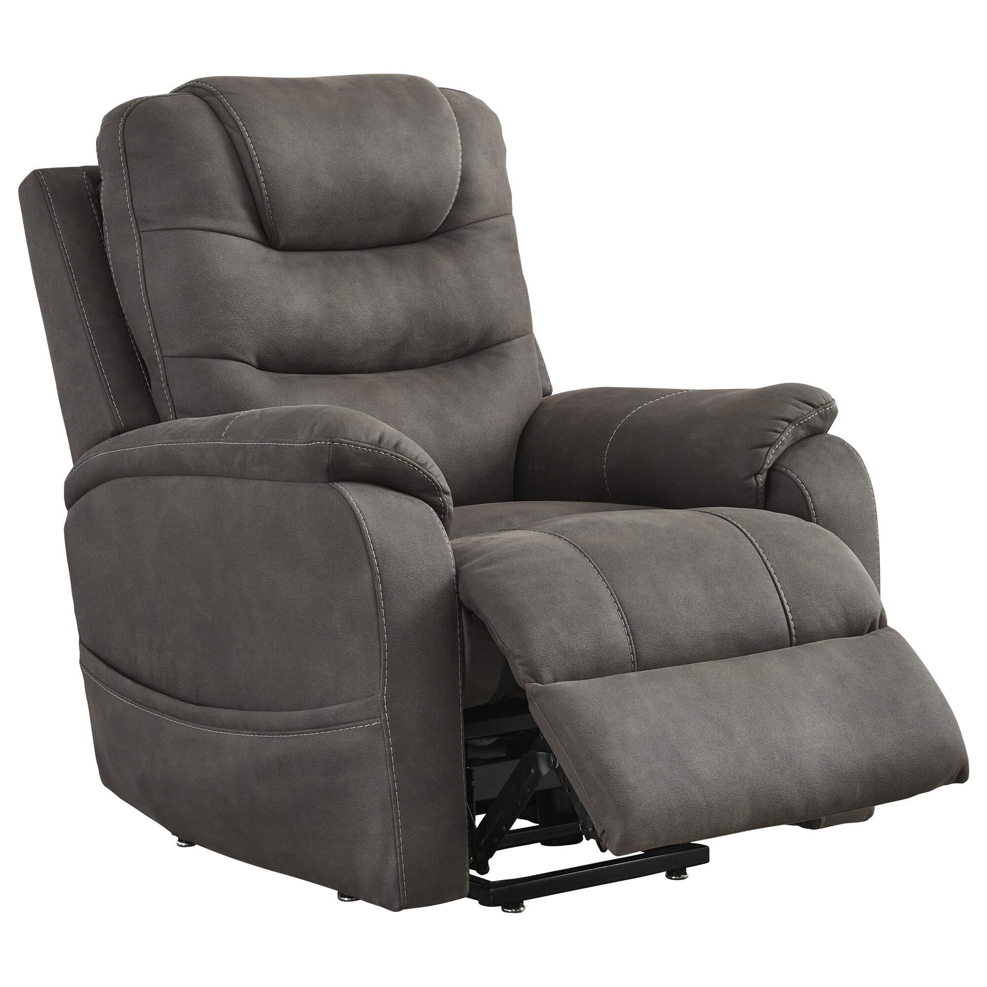 Ashley Snowfield Power Lift Recliner in Gunmetal