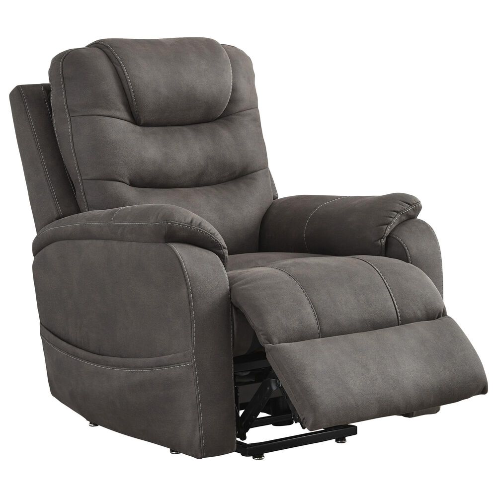 Ashley Snowfield Power Lift Recliner in Gunmetal, , large