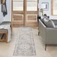 Nourison Astra Machine Washable 2"2" x 8" Light Blue Runner, , large