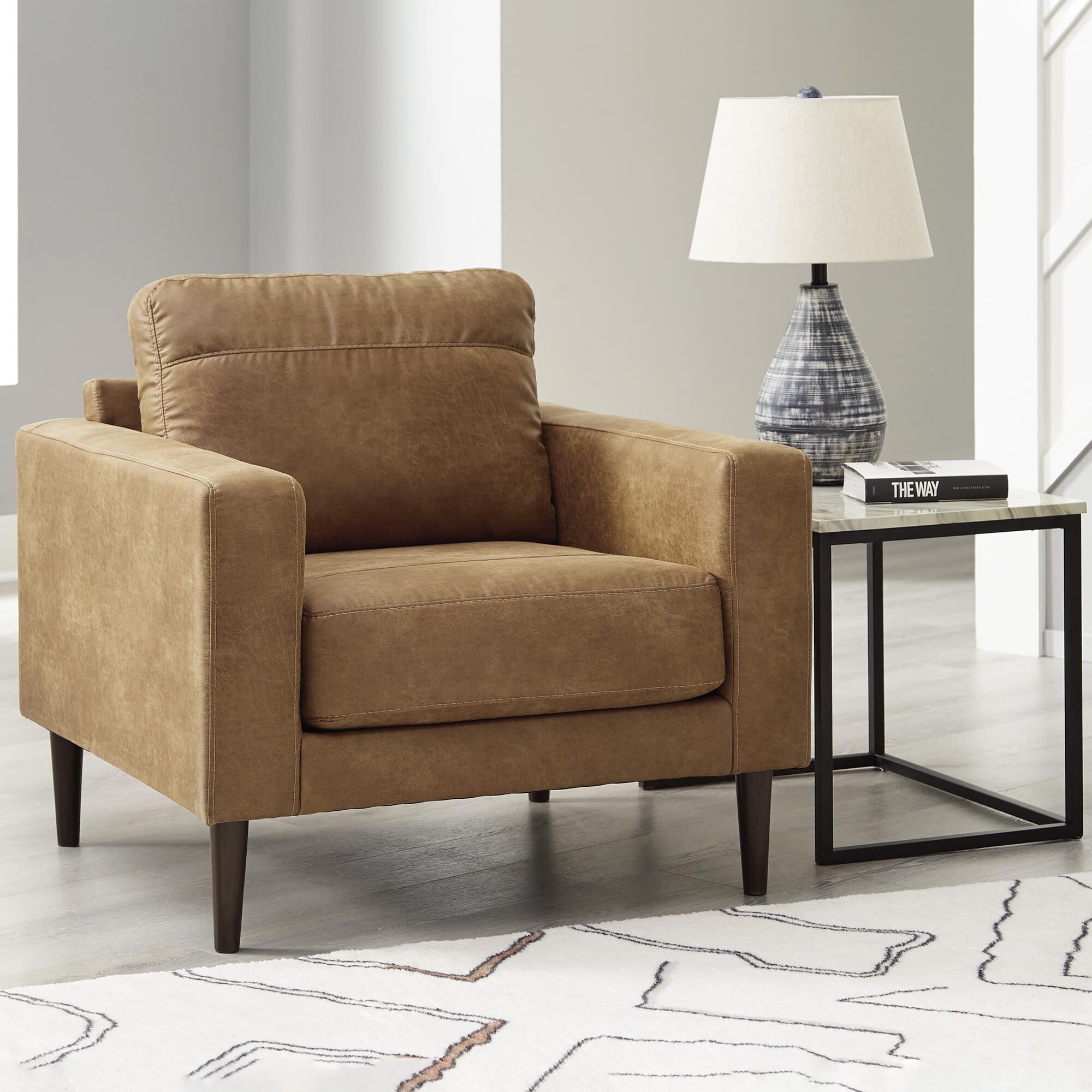 Caramel discount accent chair