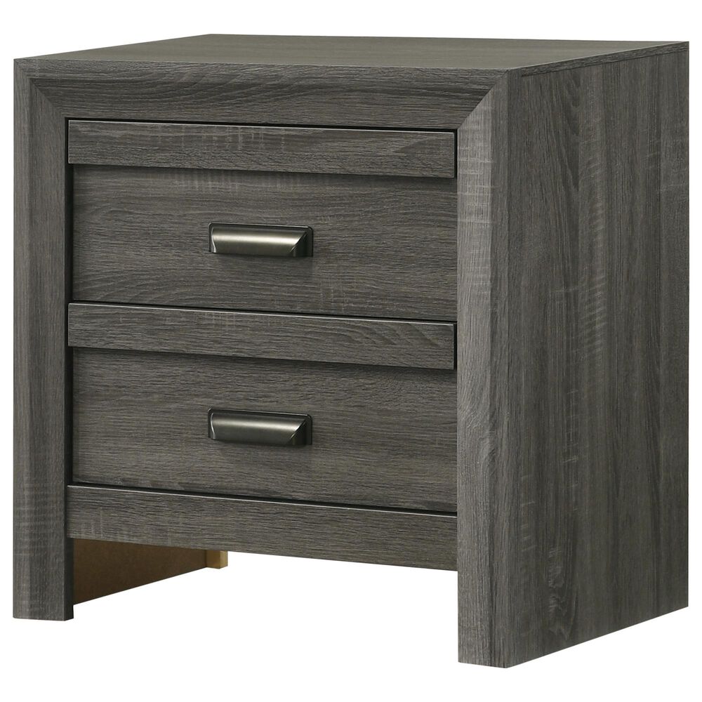 Crown Mark Valor 2-Drawer Nightstand in Grey, , large