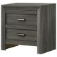 Crown Mark Valor 2-Drawer Nightstand in Grey, , large