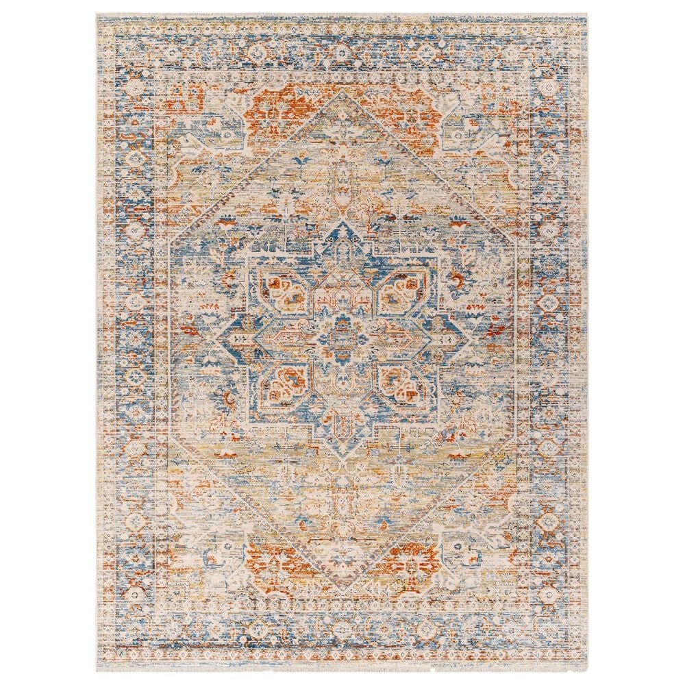 Surya Chicago CHG2307 6"6" x 9"4" Blue, Light Beige, Mustard, Brick Red, Burnt Orange, Slate,Taupe Area Rug, , large