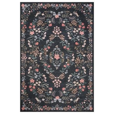 Rifle Paper Co. x Loloi Maison 5" Round Tuileries Black Area Rug, , large