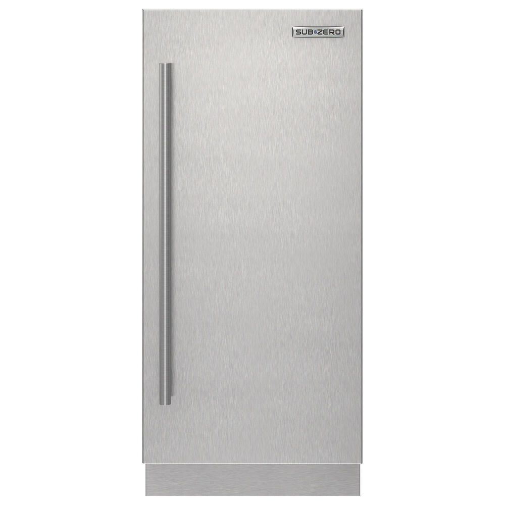 Sub-Zero 15" Right Hinge Solid Door Panel with Tubular Handle in Stainless Steel, , large