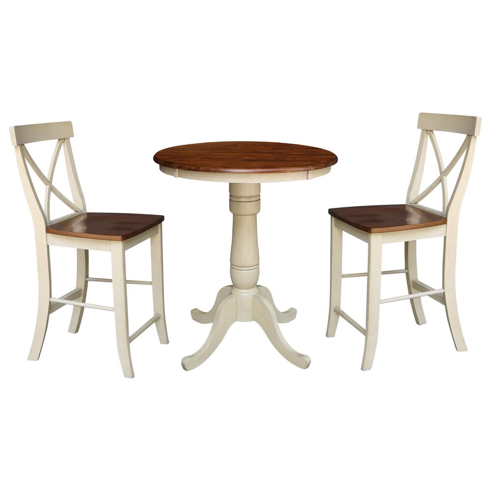International Concepts 3-Piece Counter Height Dining Set in Almond and Espresso, , large