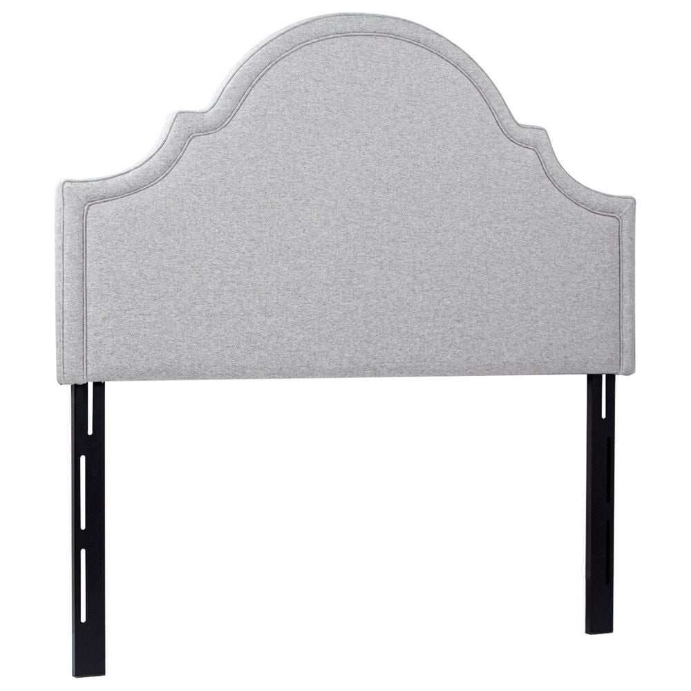 Jennifer Taylor Home Catherine Queen Upholstered Panel Headboard in Light Grey, , large