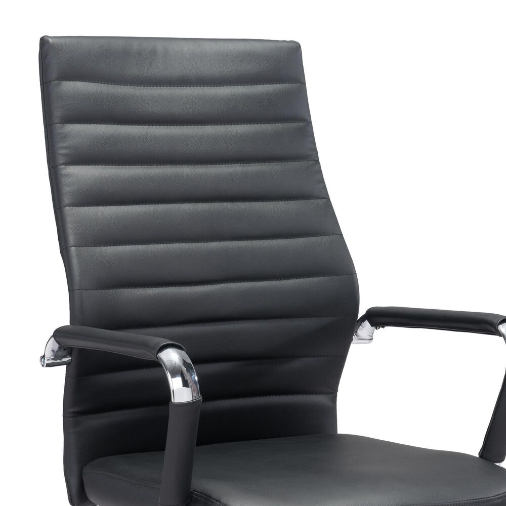 Zuo Modern Primero Office Chair in Black and Silver, , large