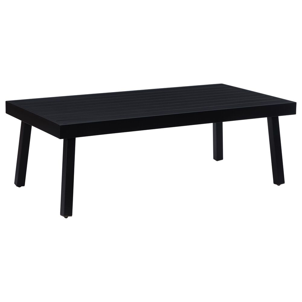 Linon Home Decor Holland Aluminum Coffee Table in Black, , large