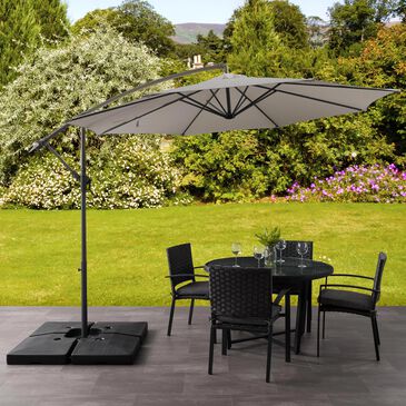 CorLiving 9.5" UV Resistant Patio Umbrella in Sand Grey, , large