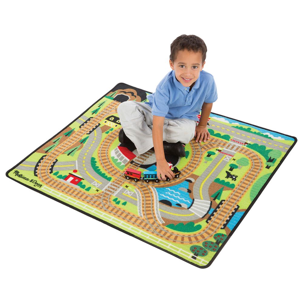 Melissa &amp; Doug Round The Rails Train Rug, , large