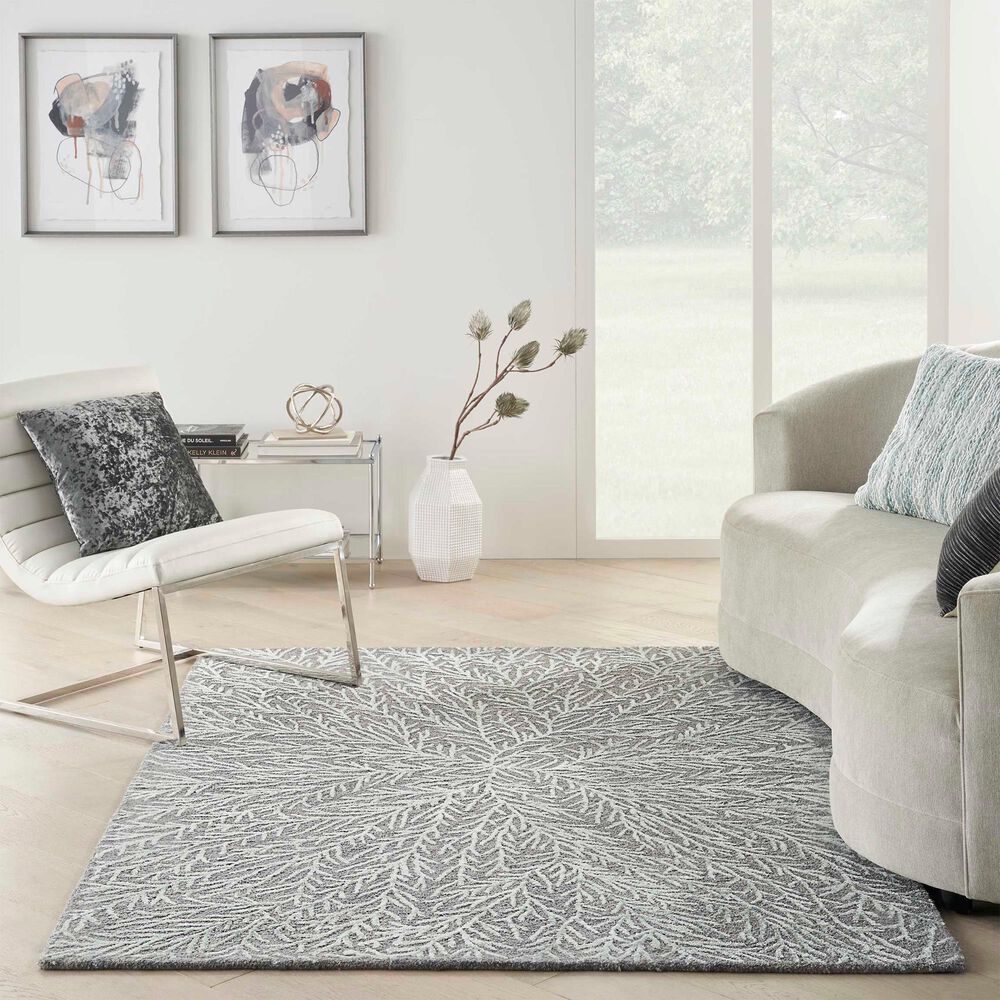 Nourison Ma30 Star 5&#39;3&quot; x 7&#39;3&quot; Slate and Teal Area Rug, , large
