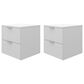 The Monday Company Delma 2-Drawer Nightstand in Matte White (Set of 2), , large