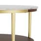 Riverside Furniture Emery Round Cocktail Table in Smoked Cherry and Bronze, , large