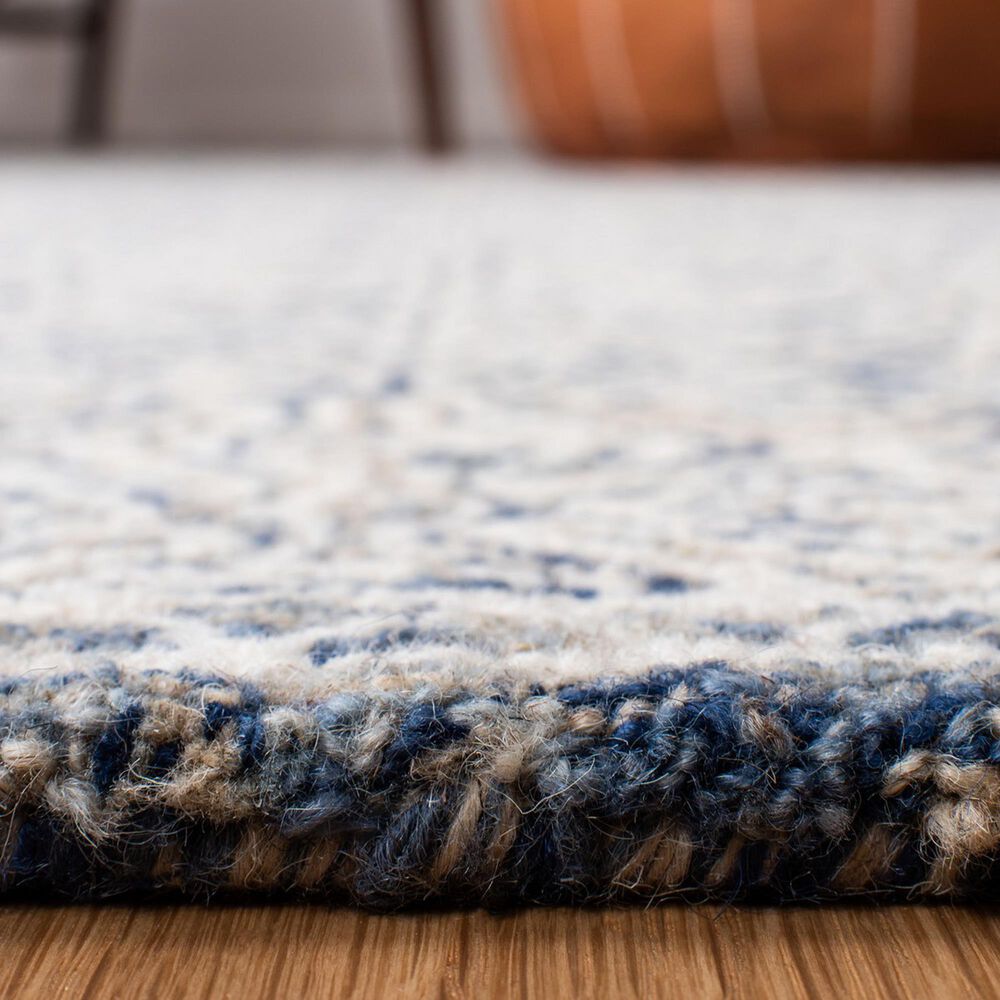 Safavieh Micro-Loop MLP526N 10&#39; x 14&#39; Navy and Ivory Area Rug, , large