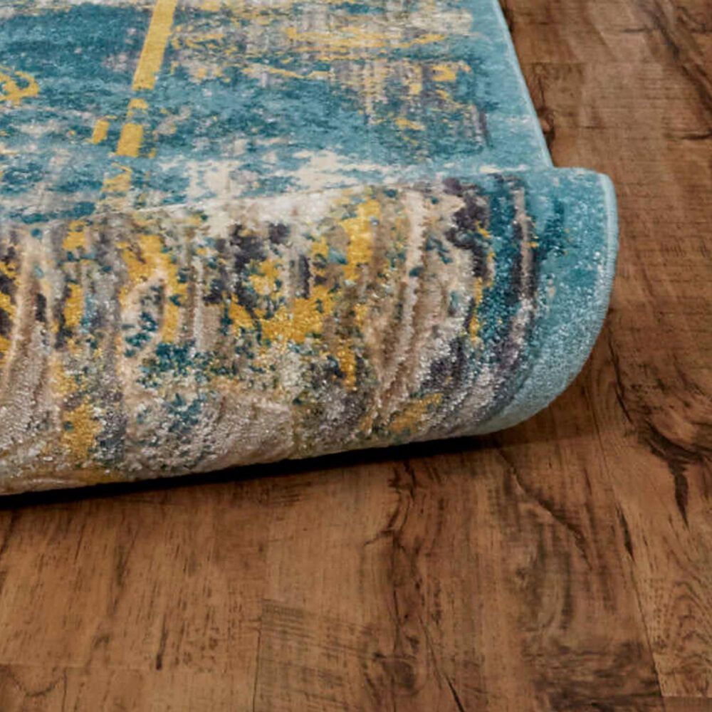 Feizy Rugs Keats 3471F 2'2" x 4' Lagoon Area Rug, , large