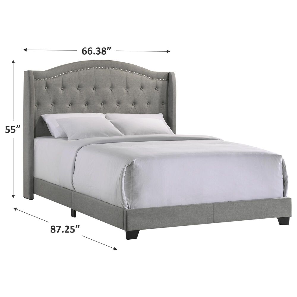 Hawthorne Furniture Rhyan Upholstered Queen Bed in Smoke, , large