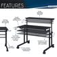 Rta Products Llc Galaxy Rolling Writing Desk in Black, , large