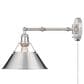 Golden Lighting Orwell 1-Light Wall Sconce in Pewter and Chrome, , large