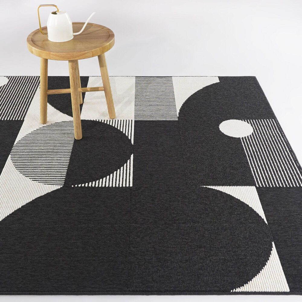 Balta Rugs Fritz 5&#39;3&quot; x 7&#39; Black Indoor/Outdoor Area Rug, , large