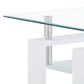 Global Furniture USA End Table in White and Clear, , large