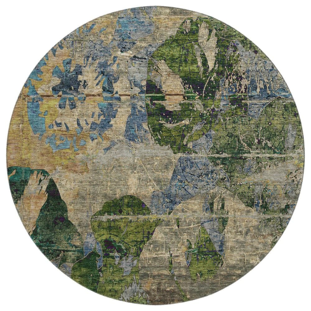 Dalyn Rug Company Trevi TV15 8" Round Taupe Area Rug, , large