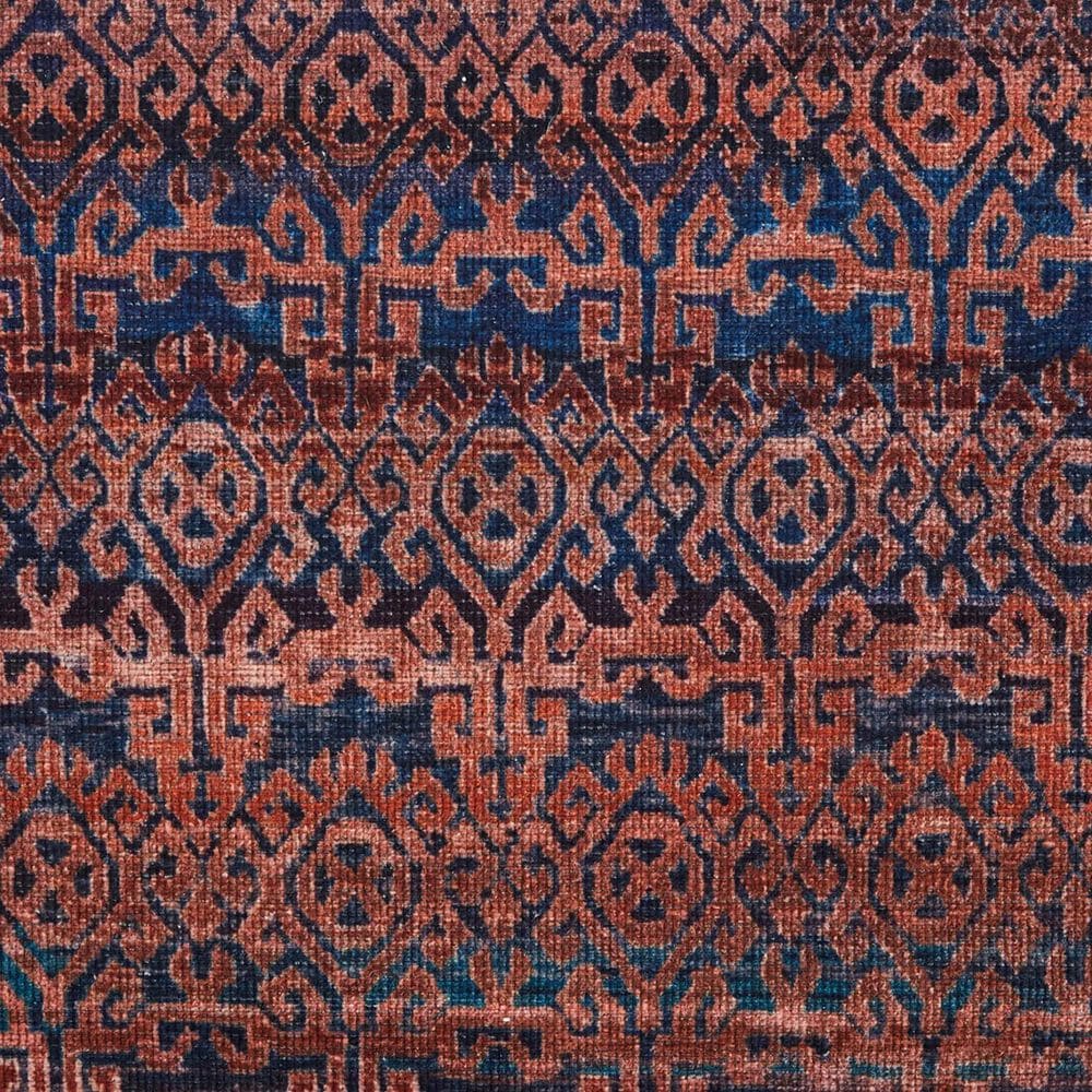 Feizy Voss 2&#39;7&quot; x 8&#39; Tan and Blue Runner, , large