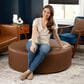 Jaxx Candler Round Ottoman in Walnut, , large
