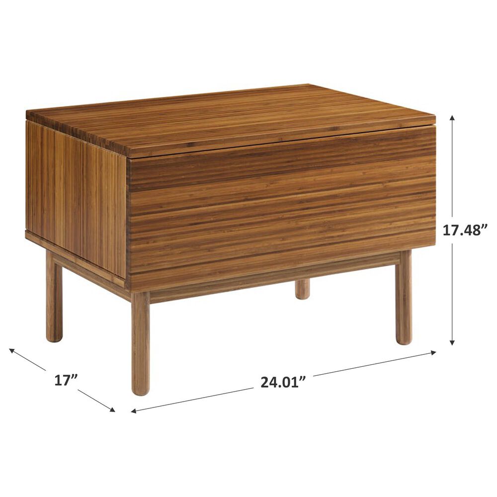 Natural Bamboo Furnishings Malibu 1 Drawer Nightstand, , large