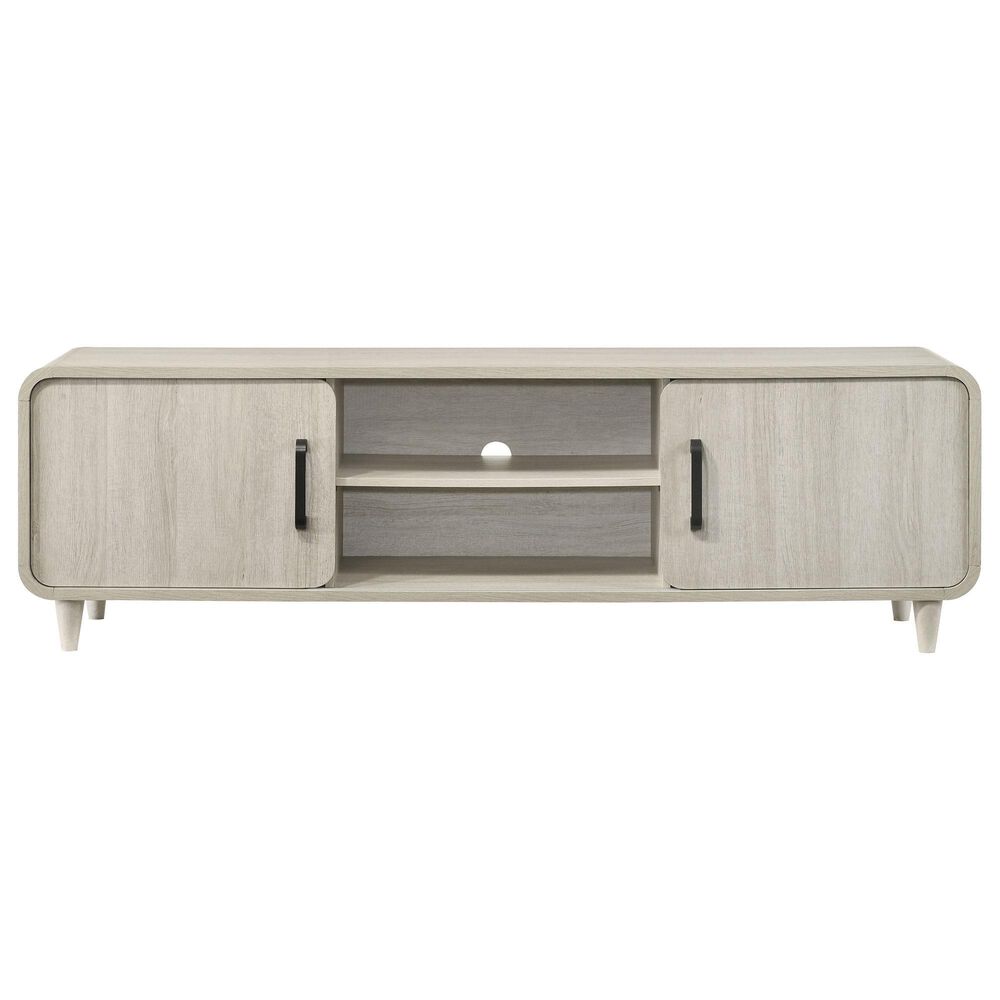 Crown Mark Nyomi 71" TV Stand in White, , large
