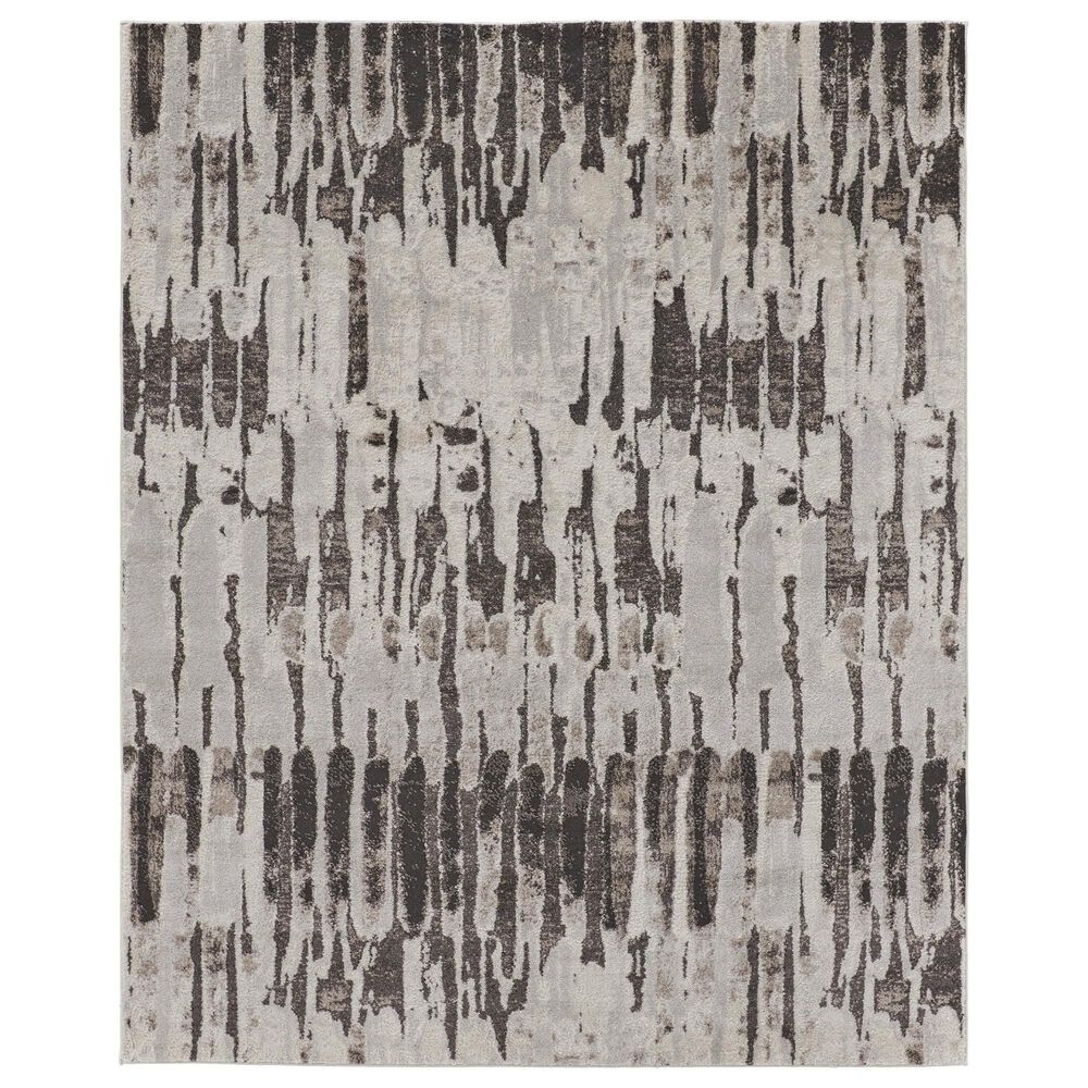 Feizy Vancouver 4" x 6" Gray and Charcoal Area Rug, , large