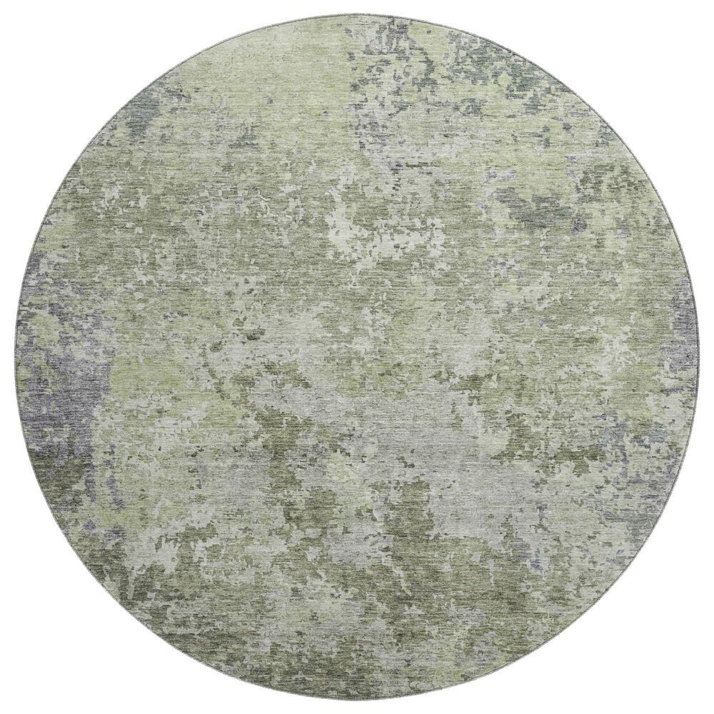 Dalyn Rug Company Bresca 8" Round Green Indoor/Outdoor Area Rug, , large