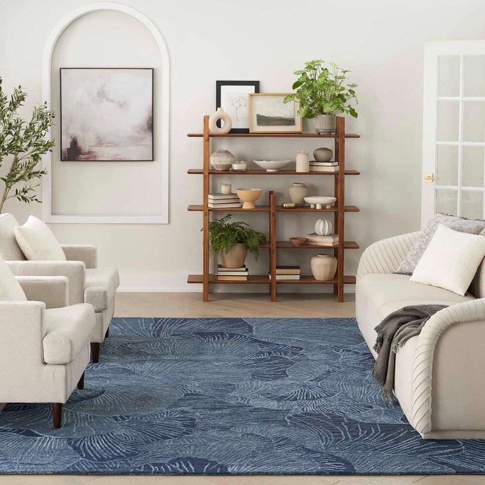 Nourison Avra 5&#39;3&quot; x 7&#39;3&quot; Blue Area Rug, , large