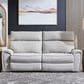Ashley Social Pointe 2-Piece Power Symmetrical Reclining Loveseat in Pearl and Ash, , large