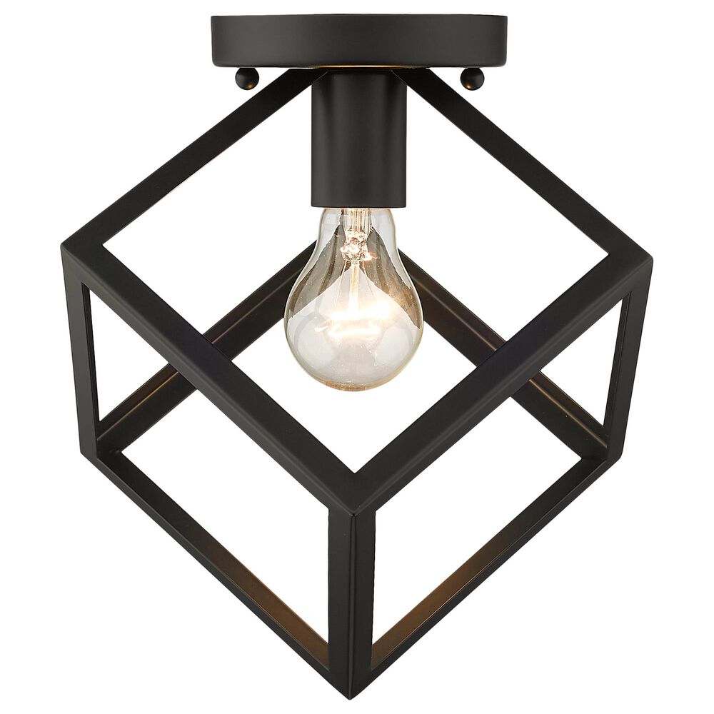 Golden Lighting Cassio Flush Mount in Matte Black, , large