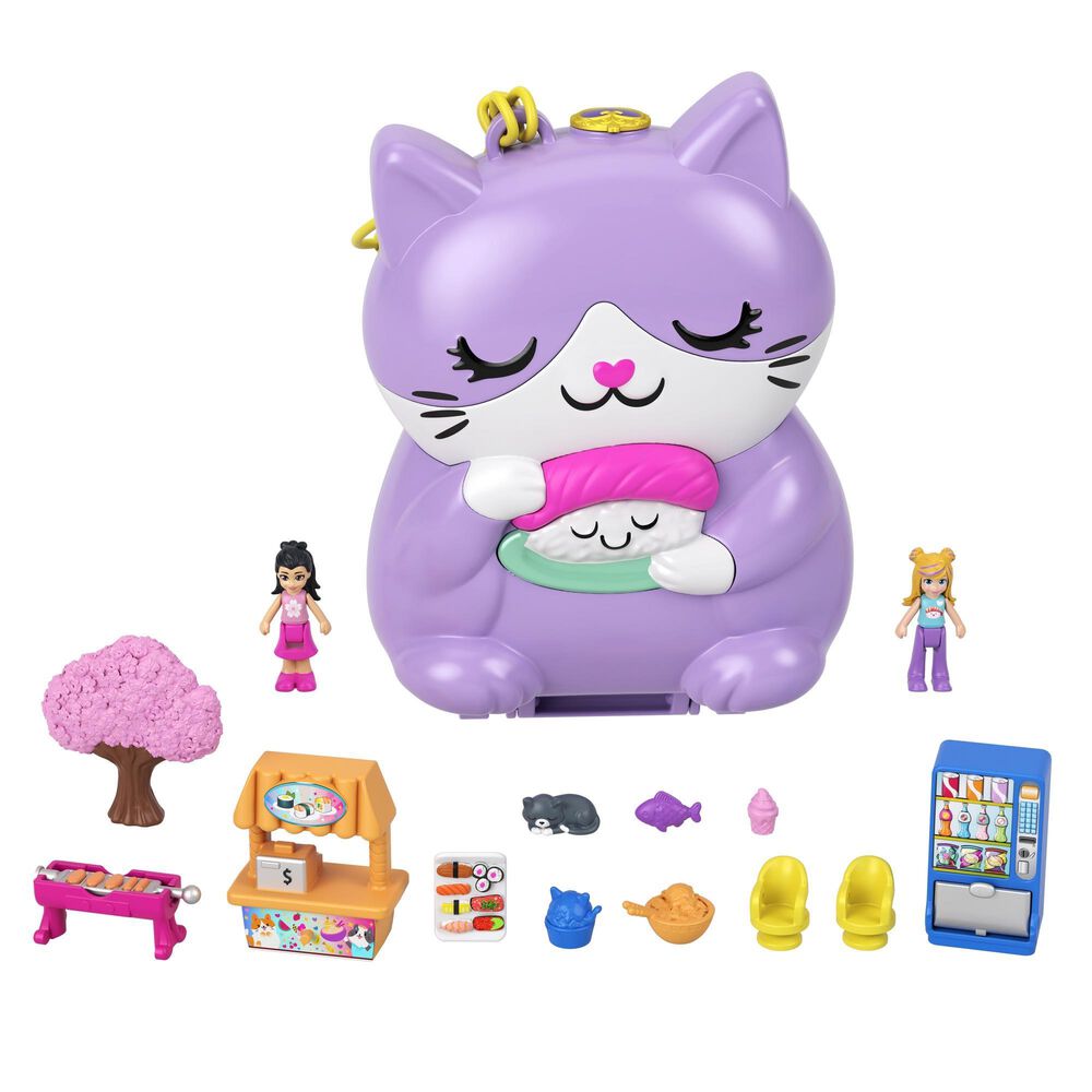 Polly Pocket Sushi Shop Cat Compact, , large