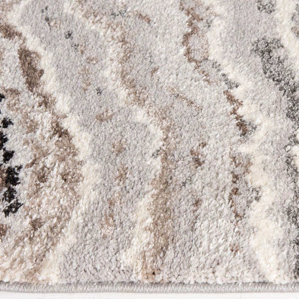 Central Oriental Structures Torrent Lime Springs 5&#39; x 7&#39;6&quot; Grey and Brown Area Rug, , large
