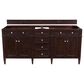James Martin Vanities Brittany 72" Double Bathroom Vanity in Burnished Mahogany with 3 cm Eternal Marfil Quartz Top and Rectangle Sinks, , large